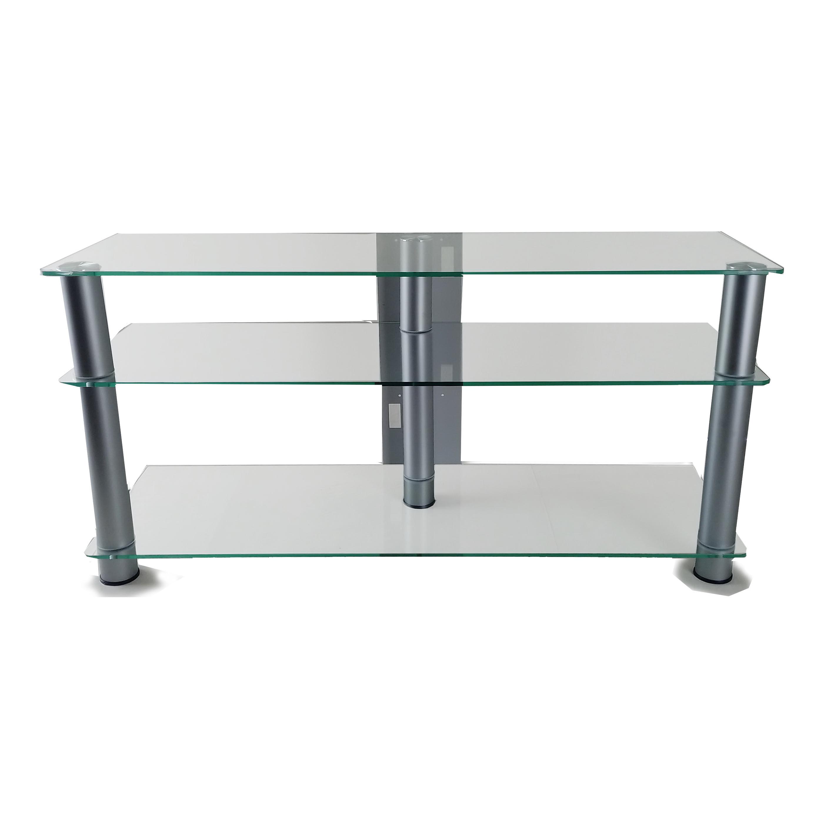 Тумба под телевизор Commus Аскет new clear Alm 20-47" 1100х350х569 мм Прозрачный/Алюминий (633320117) - фото 3 Тумба под телевизор Commus Аскет new clear Alm 20-47" 1100х350х569 мм Прозрачный/Алюминий (633320117) - фото 3