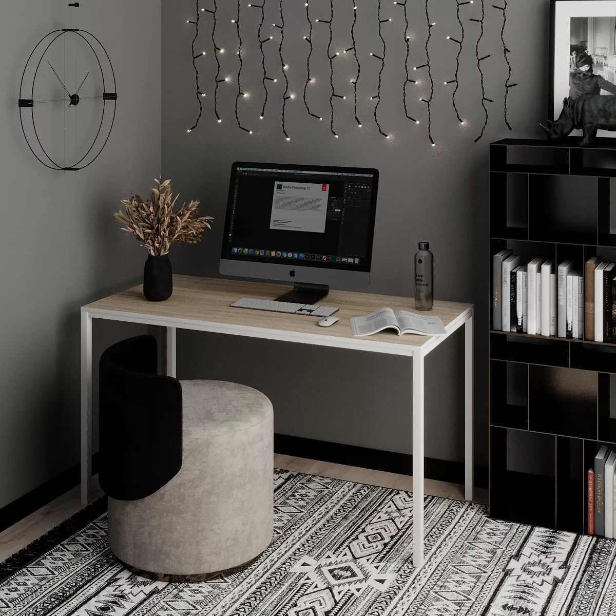 РабочийСтол ART IN HEAD Brevity Loft standart 140x75x67 см Дуб Сонома/Белый бриллиант (TB04130000010)