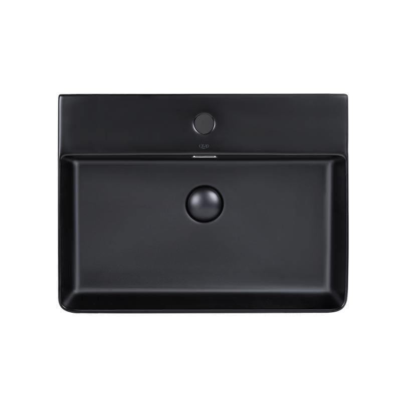 Раковина Q-tap Nando LT с донным клапаном Matt Black QT12112173MBMB