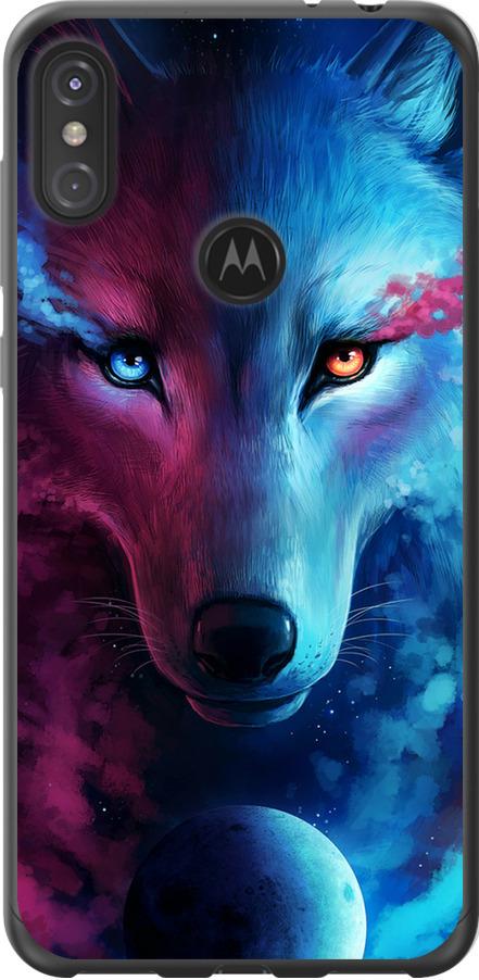 Чехол на Motorola One Power Арт-волк (3999t-1588-42517)