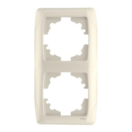 Рамка подвійна вертикальна Viko Carmen Кремовий (90572002)