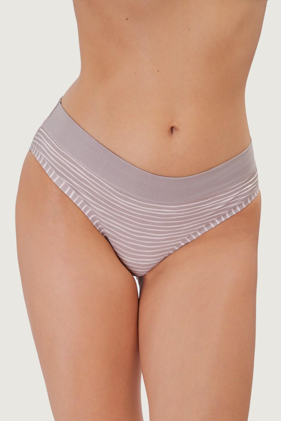 Трусики сліп Emy р. 2/S смужка Білий/Сірий (79219)