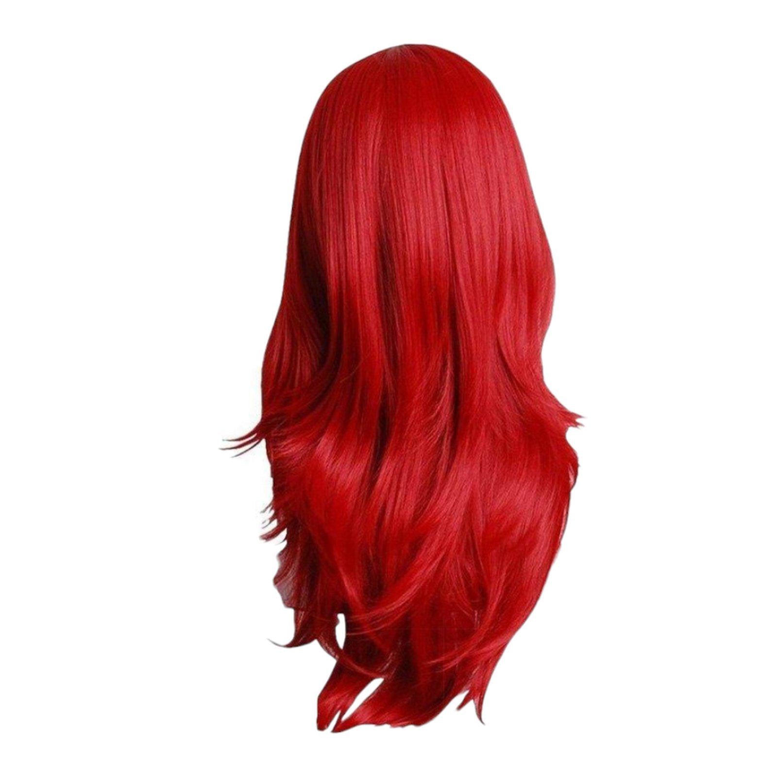 Парик термостойкий косплей/длинный Темно-красный