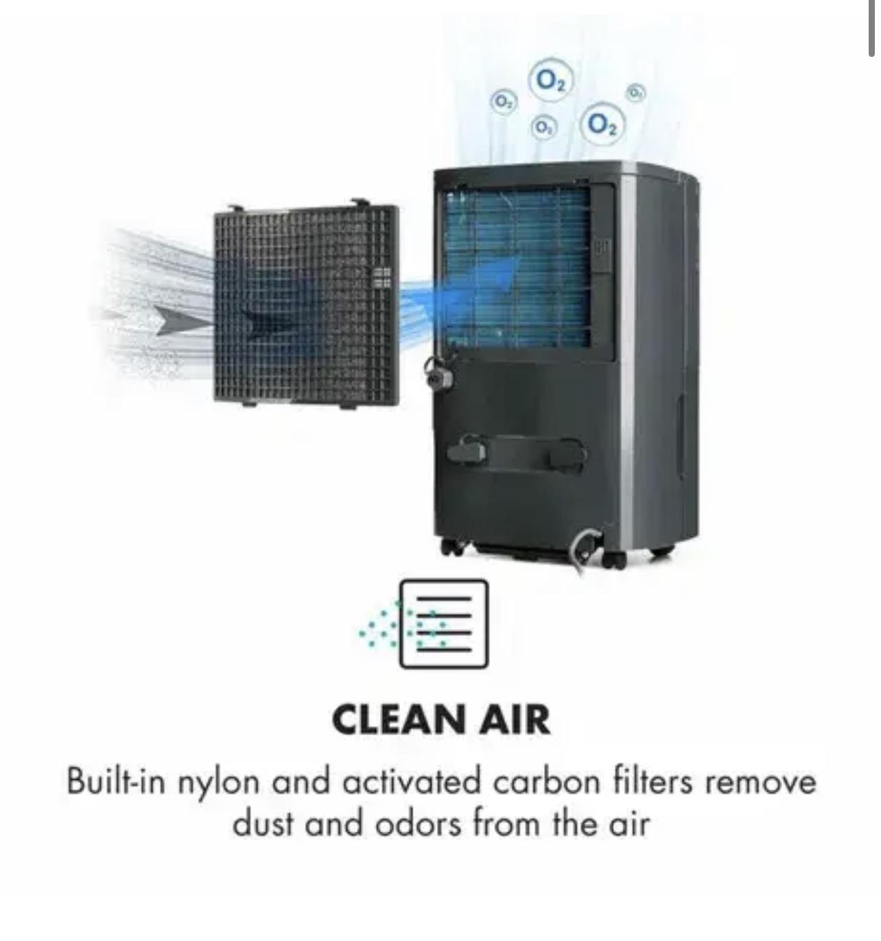 Осушувач повітря Klarstein DryFy для циркуляції повітря 230 м3/год до 40-50 м2 20 л 24 години 420 Вт - фото 4