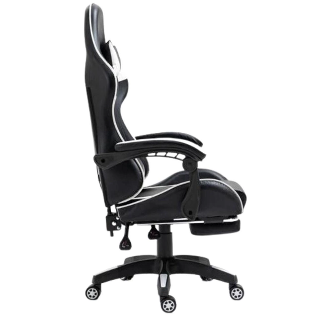 Крісло ігрове комп'ютерне Kontrast з функцією масажу з подушками Білий (40068) - фото 6