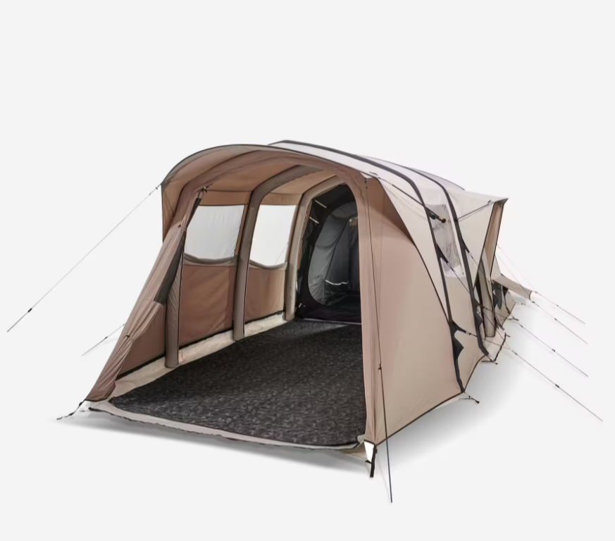 Палатка туристическая с тамбуром Quechua AirSeconds 6.3 шестиместная/трехкомнатная/водонепроницаемая из поликатона (2561915174)