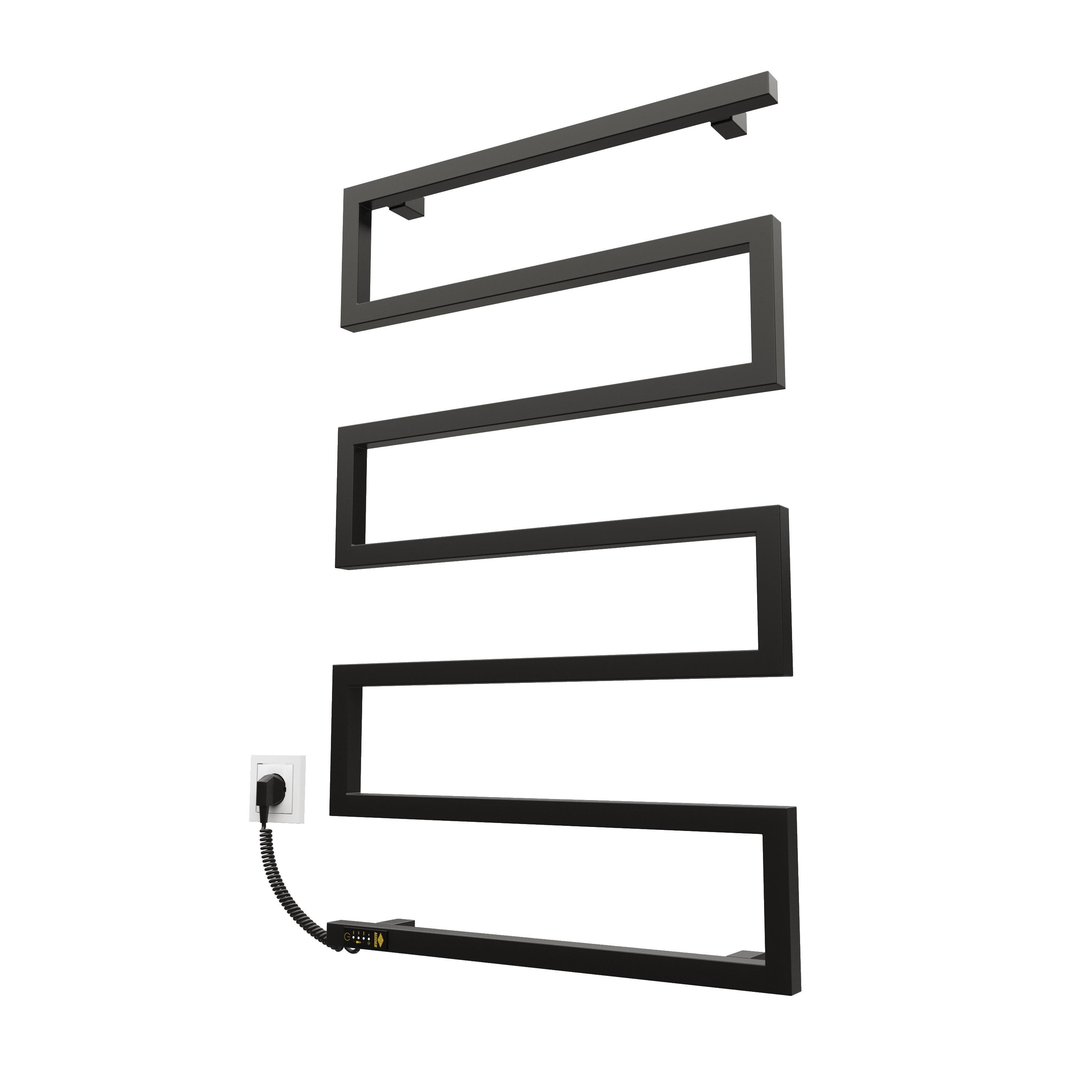 Полотенцесушитель KOSSER Зета 900х550 мм EL с таймером Черный (ЗЗ03EL)