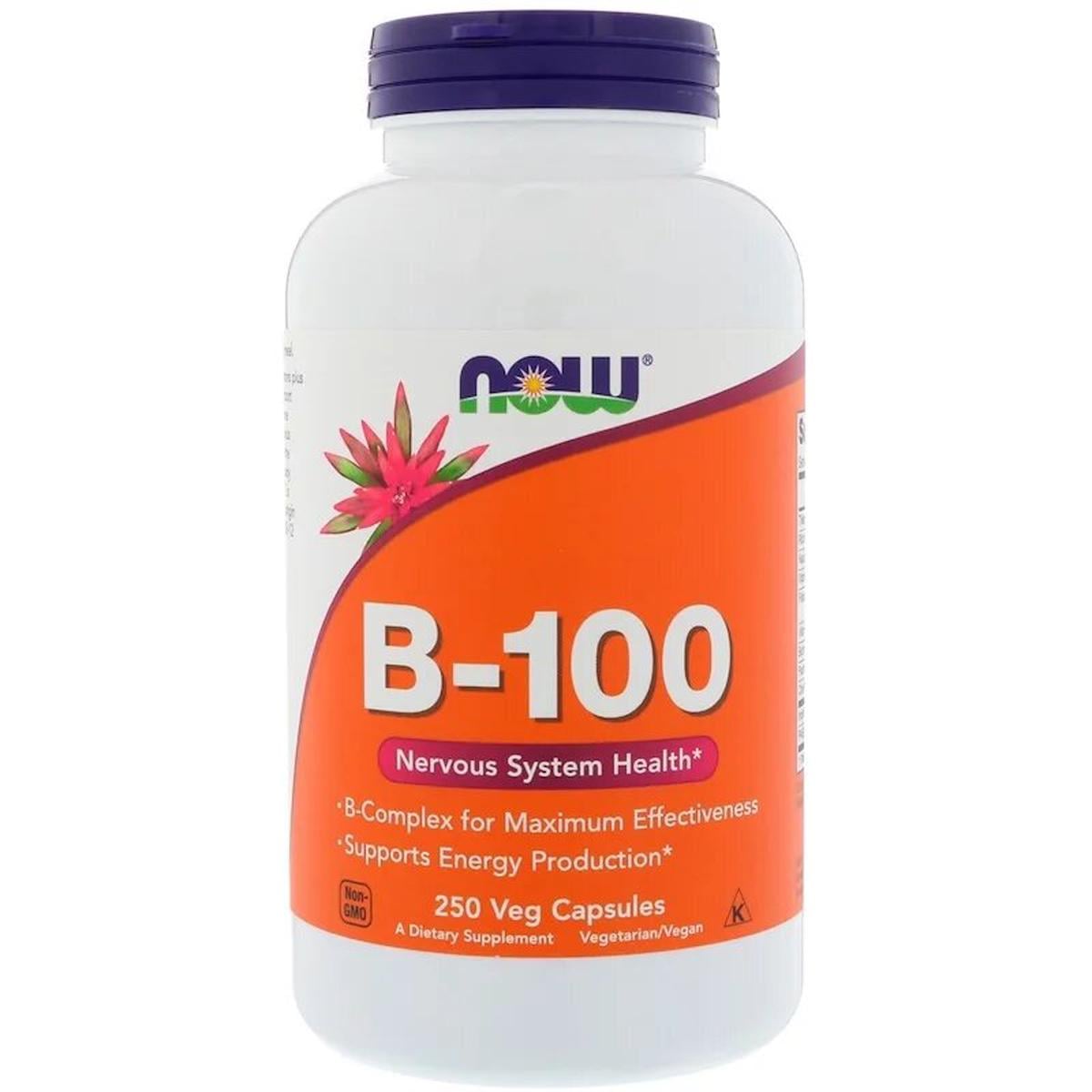 B-комплекс Now Foods 100 B-100 250 вегетарианских капсул (NF0438)