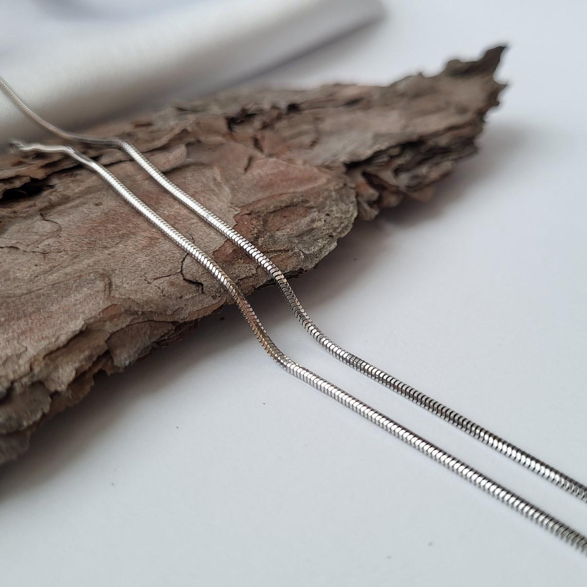 Серебряная цепочка круглая Снейк 55 см серебро 925 пробы (930р2/55)