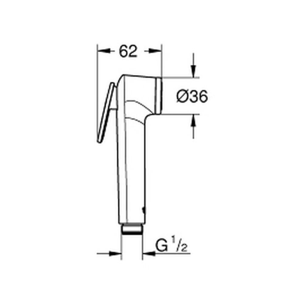 Лійка для гігієнічного душу Grohe Tempesta-F 27512001 (27512001) - фото 2