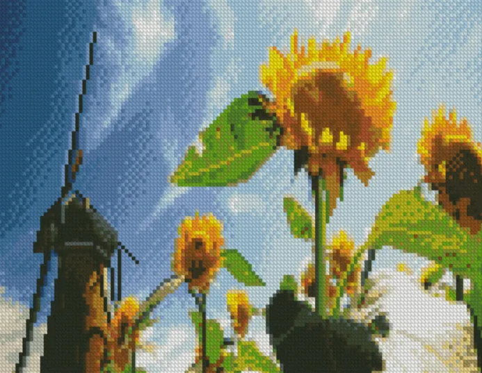 Алмазная мозаика Strateg Цветы солнца 30x40 см (HX221)