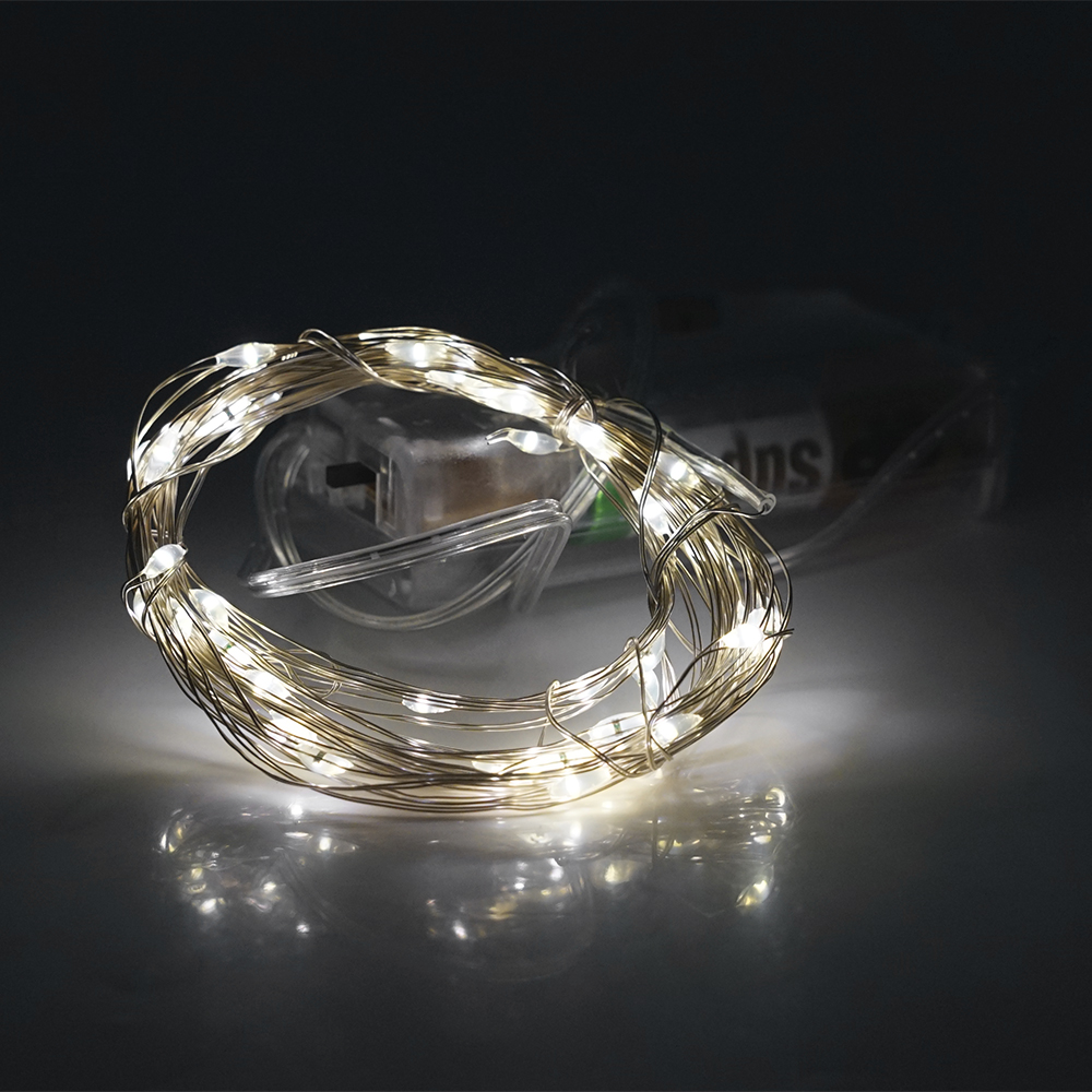 Гирлянда 100 LED USB и 3xАА 10 м White Hot (25898462)