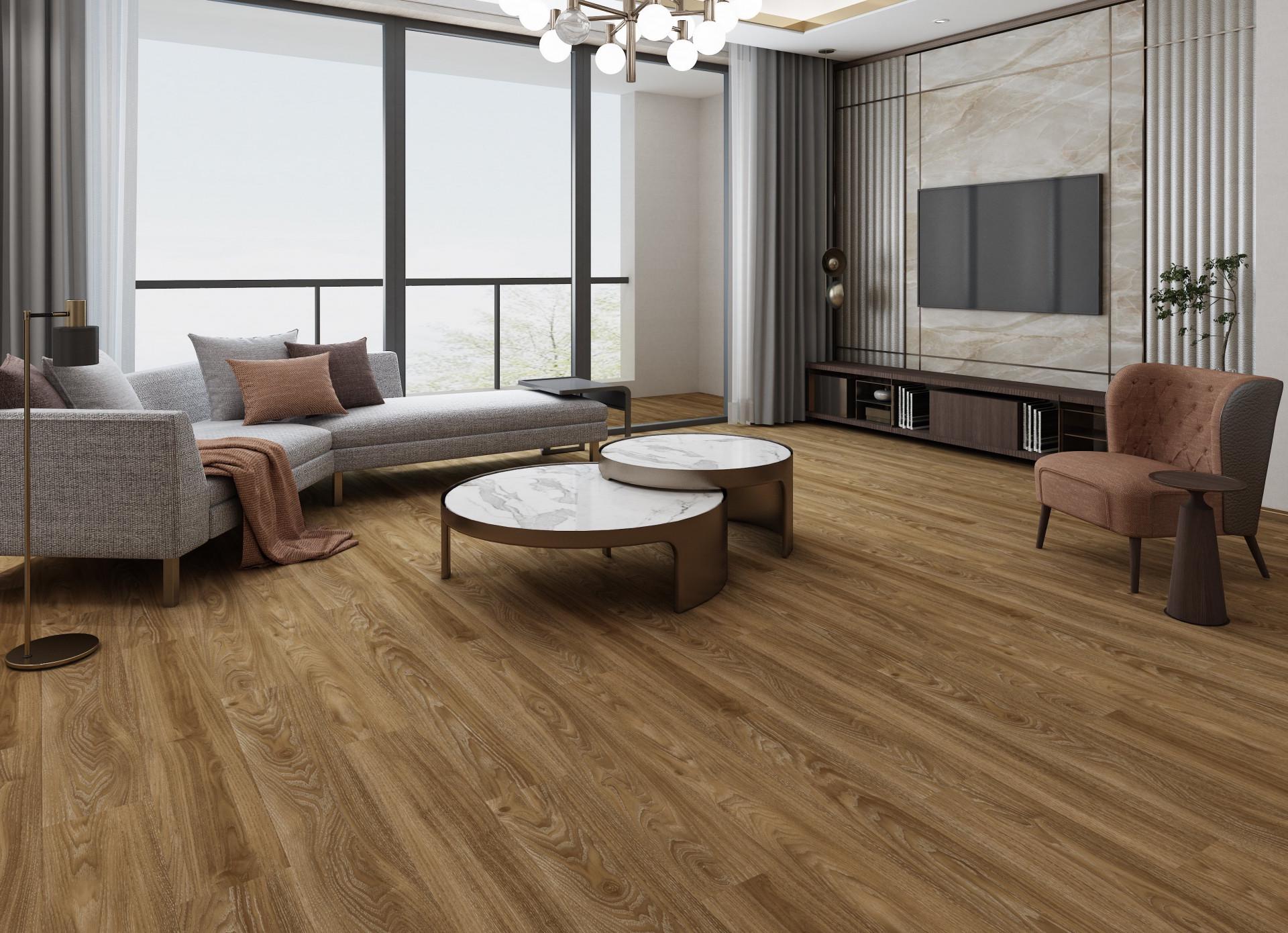 Пол виниловый SPC StoneX с подложкой 33 класс 5 мм Дуб Янтарный