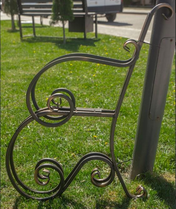 Боковины опоры к лавке кованой Kompred kc-001 комплект 2 шт. труба 15х15 мм