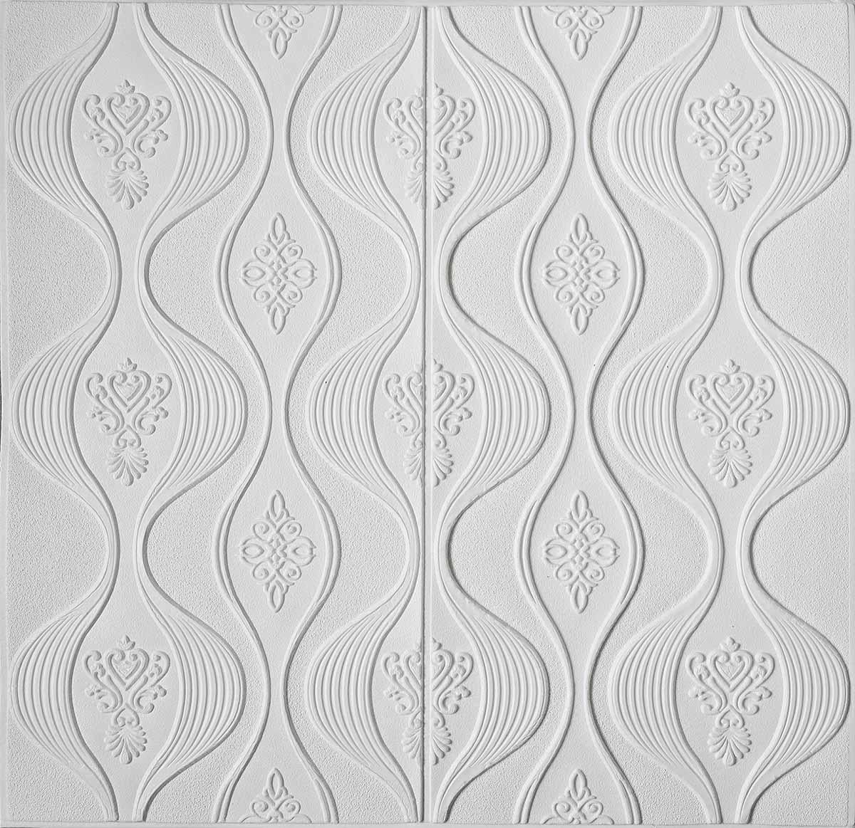 3D-панель cамоклеющаяся декоративная Дизайн 700x700x5 мм Белый (573)