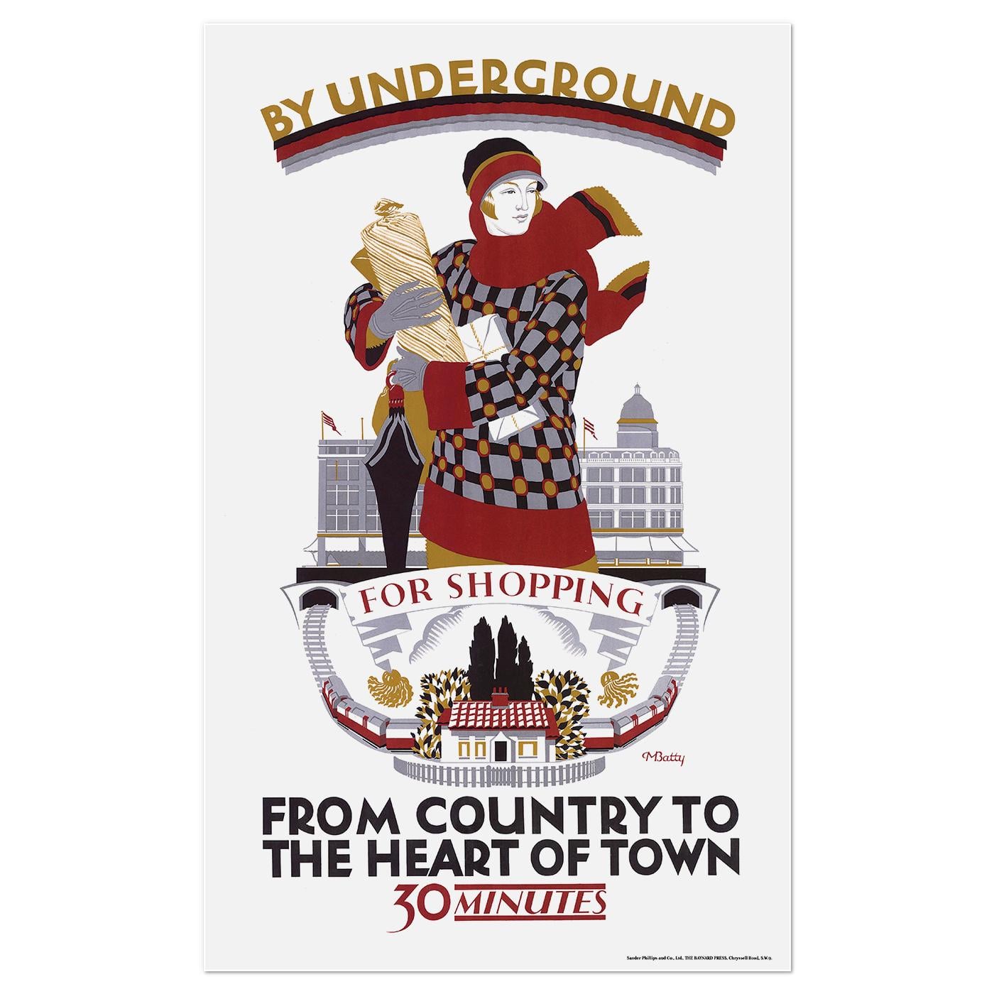 Постер ретро From Country To The Heart Of Town 1925 52x84 см (0239)