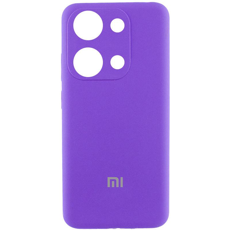 Противоударный чехол Silicone Cover Lakshmi Full Camera (AAA) with Logo для Xiaomi Redmi Note 13 4G Фиолетовый / Amethyst
