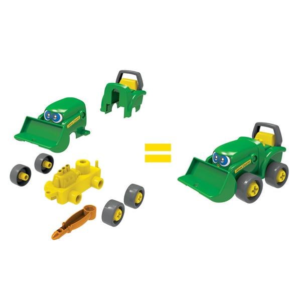 Игровой набор-конструктор John Deere Kids Трактор с ковшом и прицепом (47209) - фото 3