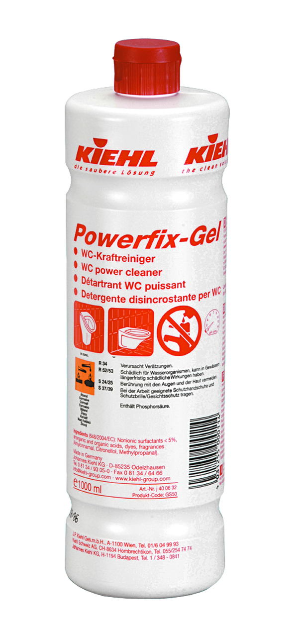 Засіб Kiehl для очищення унітазів і писуарів Powerfix-Gel 1 л (2251521)