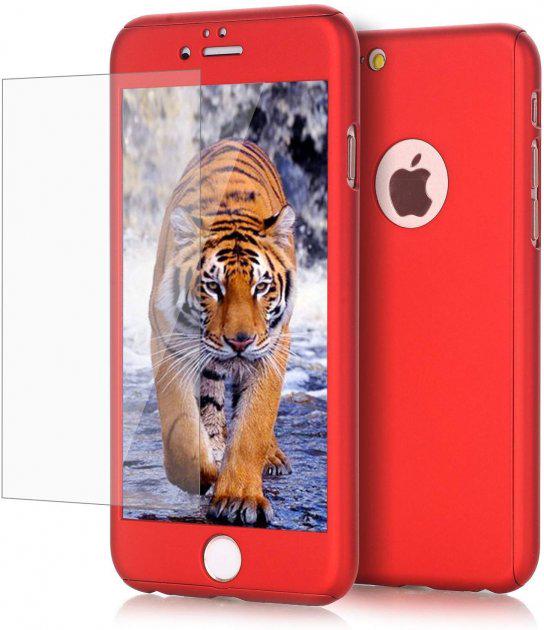 Противоударный чехол 360° Без бренда + стекло 9Н Apple Iphone 6 Plus/6s Plus Red (372662824) Противоударный чехол 360° Без бренда + стекло 9Н Apple Iphone 6 Plus/6s Plus Red (372662824)