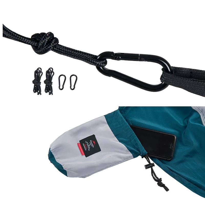 Гамак туристический Naturehike 340T polyester 1-местный NH17D012-C Orange - фото 5 Гамак туристический Naturehike 340T polyester 1-местный NH17D012-C Orange - фото 5