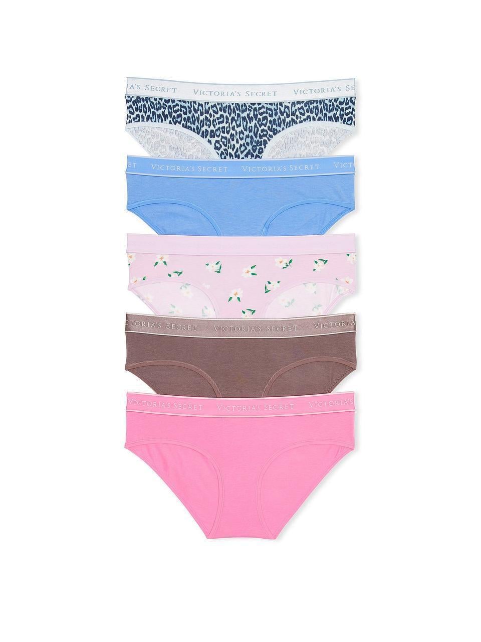 Набор трусиков Victoria Secret Logo Cotton Hiphugger Fresh Multi S 5 шт. Разноцветный (2208728054)