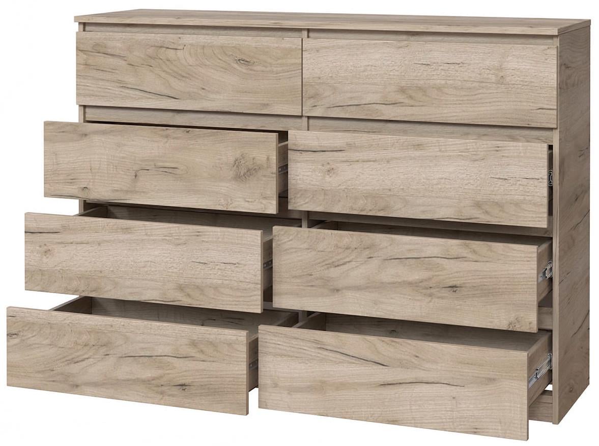 Комод Брайт Мастер Форм 130х37,6х95 см Дуб крафт серый (22881187)