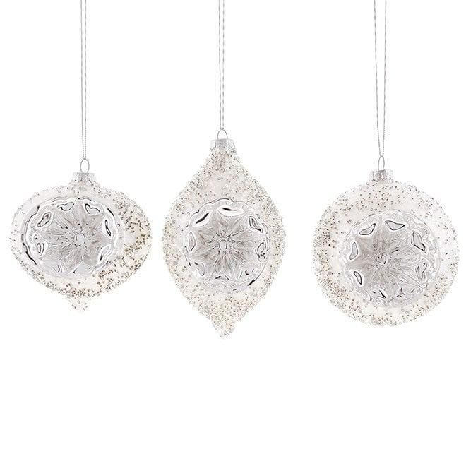 Набор елочных шаров стеклянных 10 см 6 шт. (11744)