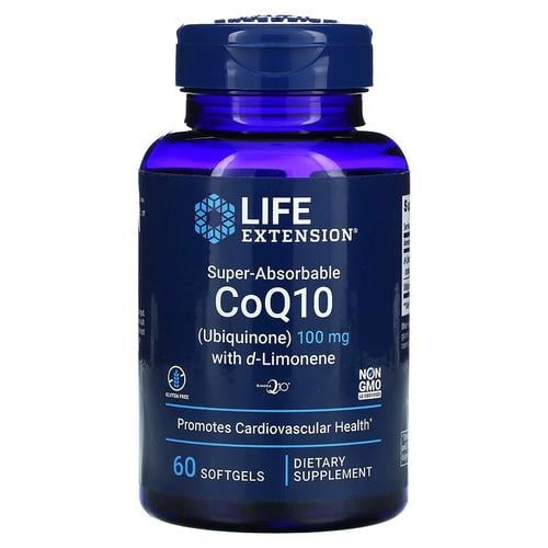 Коэнзим Q-10 Life Extension CoQ10 Ubiquinone with d-Limonene 100 мг 60 жидких капс. (LEX-19516)