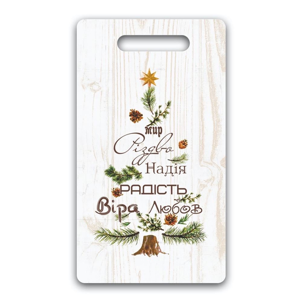 Доска кухонная деревянная Мир Рождество Семья 18х32 см Белый (хрдп11002у) Доска кухонная деревянная Мир Рождество Семья 18х32 см Белый (хрдп11002у)