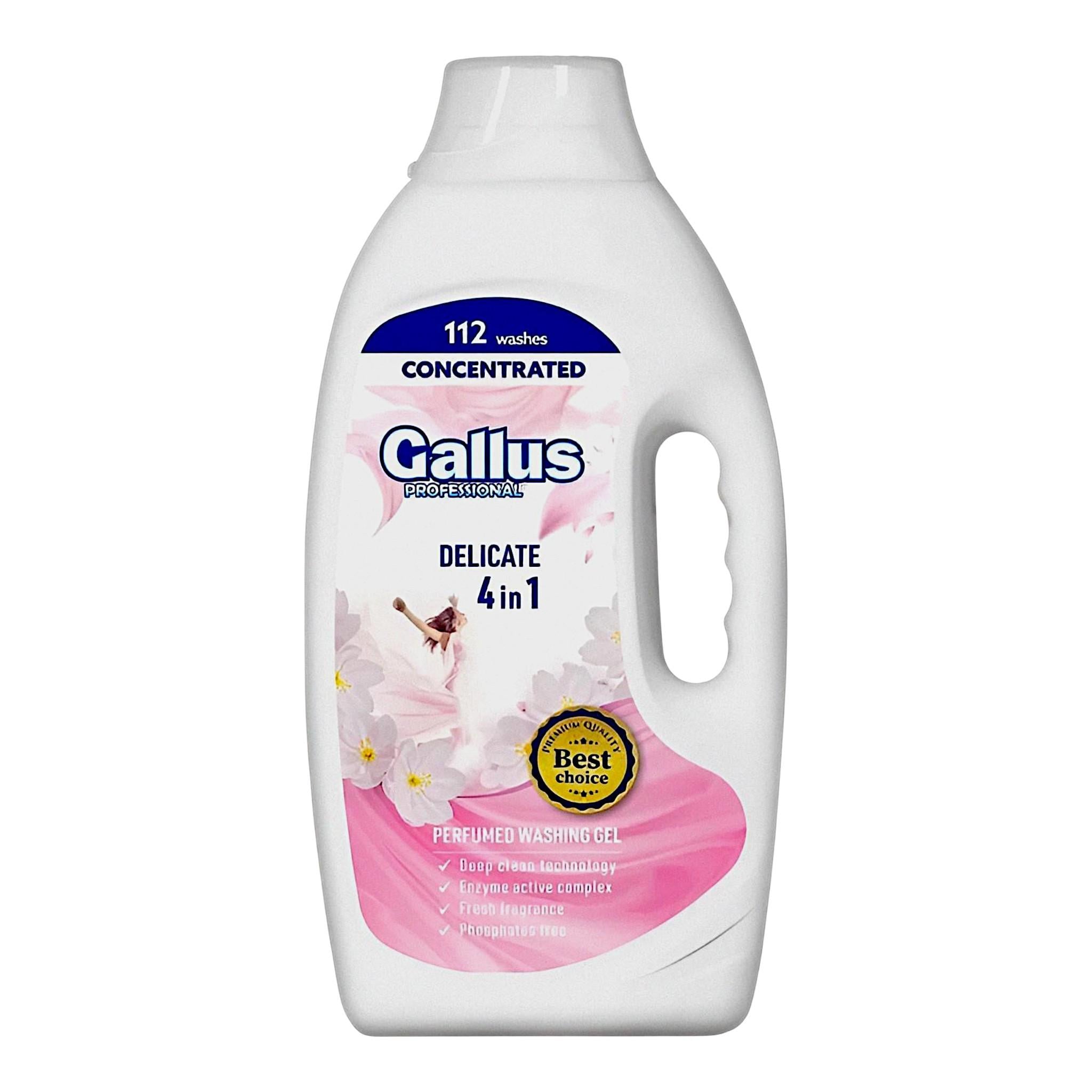 Гель концентрата парфюмерный для стирки Gallus Professional Delicate 4в1 112 стирок 4,05 л (305457)