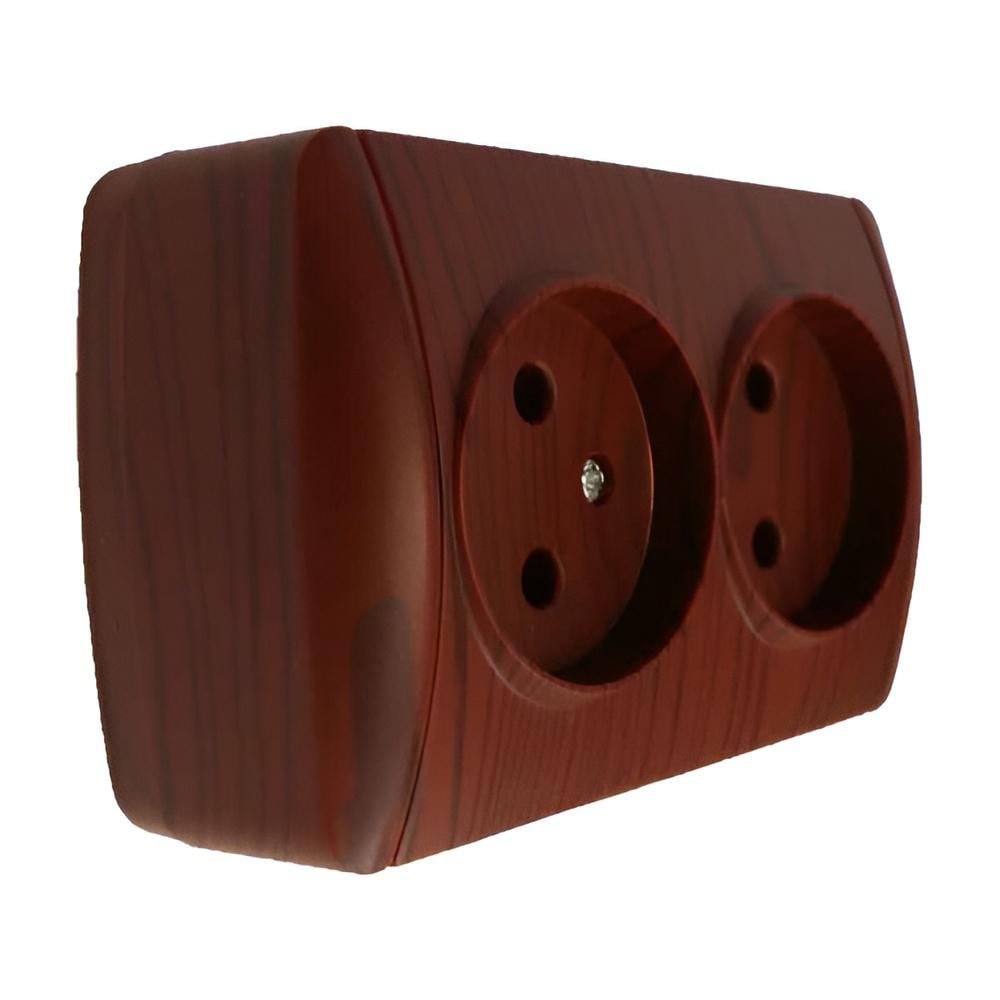 Розетка подвійна Lemanso Магнолія Вишня (LMR2206)