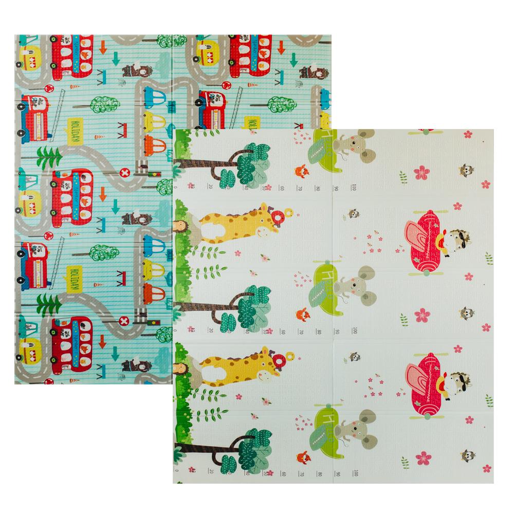 Коврик детский Poppet двусторонний Транспорт/Зоолетчики 200х180x1 см (PP005-200) Коврик детский Poppet двусторонний Транспорт/Зоолетчики 200х180x1 см (PP005-200)