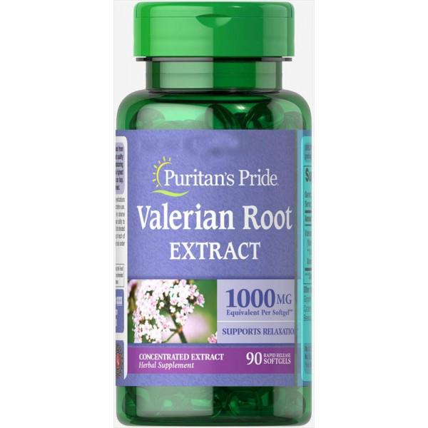 Корень валерианы Puritan's Pride Valerian Root 1000 mg 90 порций