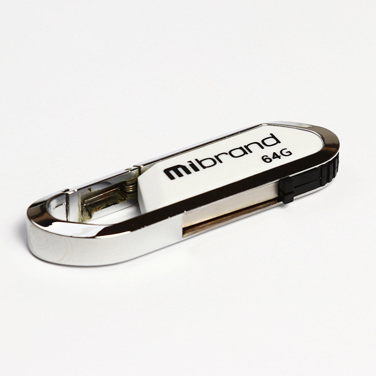 Флешка для ноутбука Flash Mibrand USB 2.0 Aligator 64Gb White (MI2.0/AL64U7W)