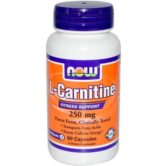 Карнитин NOW Foods L-Carnitine 250 мг 60 Caps