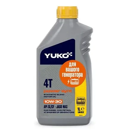 Моторна олива YUKO POWER SYNT 4Т 10W-30 API SL/CF JASO MA2 1 л (22469)