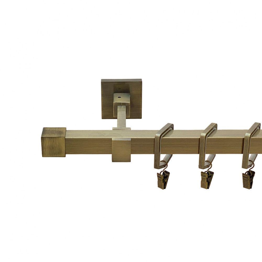 Карниз металлический Orvit Купер Заглушка однорядный бруклин/гладкая труба кольцо тихоходное квадро с лягушкой Антик 20 мм 300 см (00-00015594)