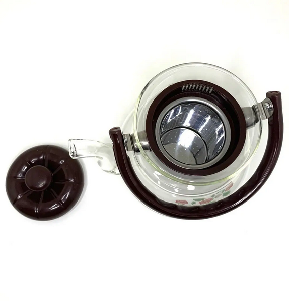 Заварник для чаю з боросилікатного скла A-Plus 1600 мл (1047) - фото 4 Заварник для чаю з боросилікатного скла A-Plus 1600 мл (1047) - фото 4