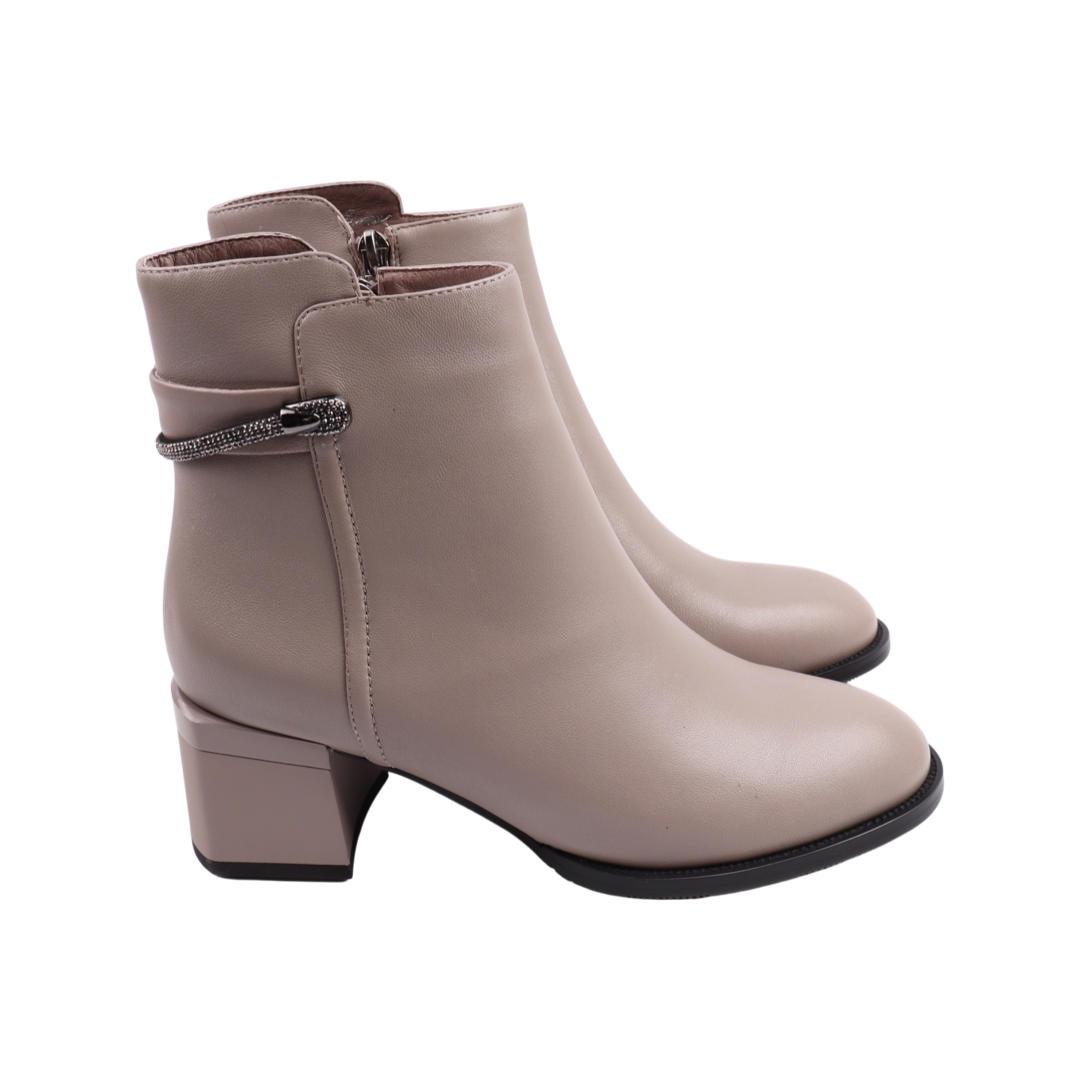 Ботильоны женские Molka из кожи р. 37 Серый (229-22DH)
