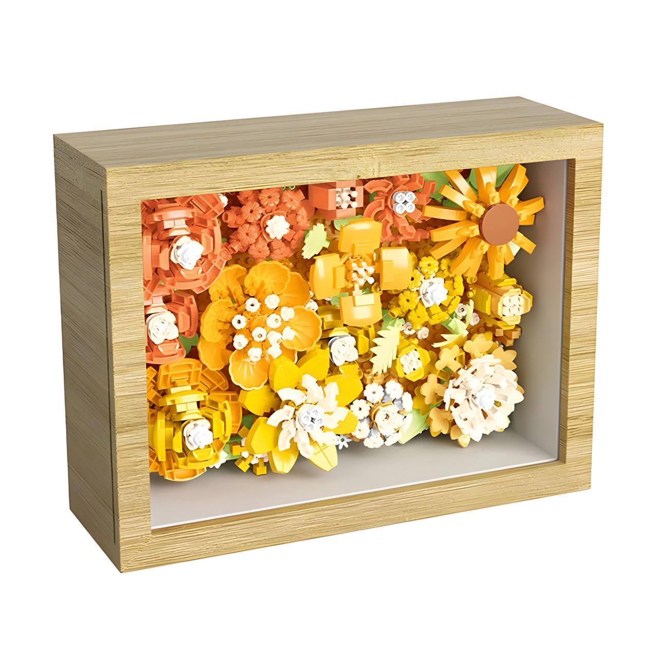 Конструктор 3D Фоторамка Желтые цветы 1251 дет. (P2268)