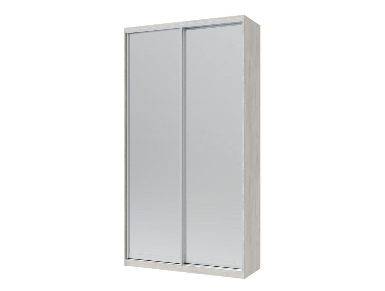 Шкаф-купе Doros Сити Лайт 2 зеркала 120х45х225 см Белое дерево (44900069)