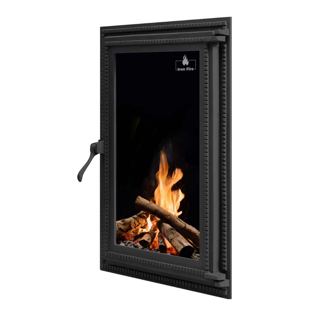Дверца каминная Iron Fire Brown со стеклом чугунная 440x640 мм (1261)