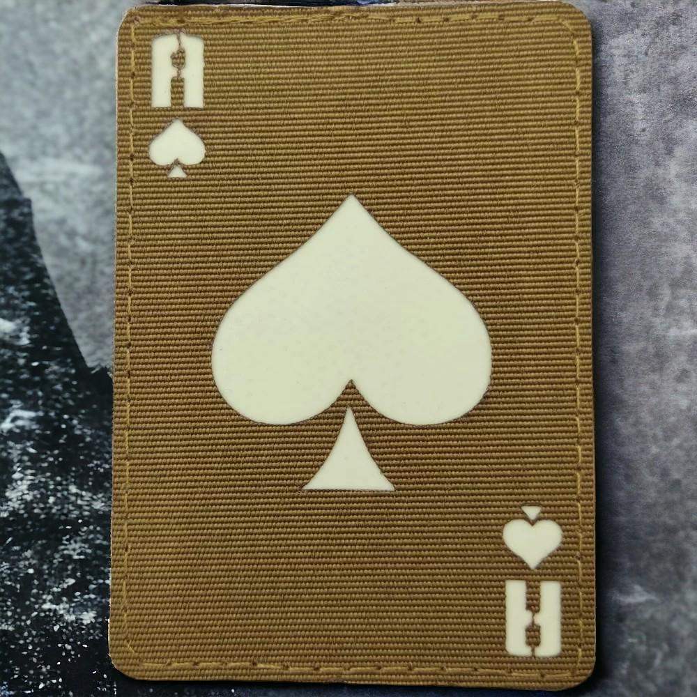 Патч-шеврон Игральная карта Laser Cut Койот (17711674)