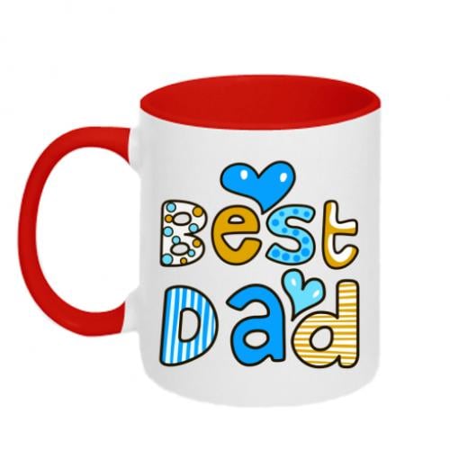 Чашка двухцветная Best Dad 320 мл Красно-белый (352140-18-39515) Чашка двухцветная Best Dad 320 мл Красно-белый (352140-18-39515)