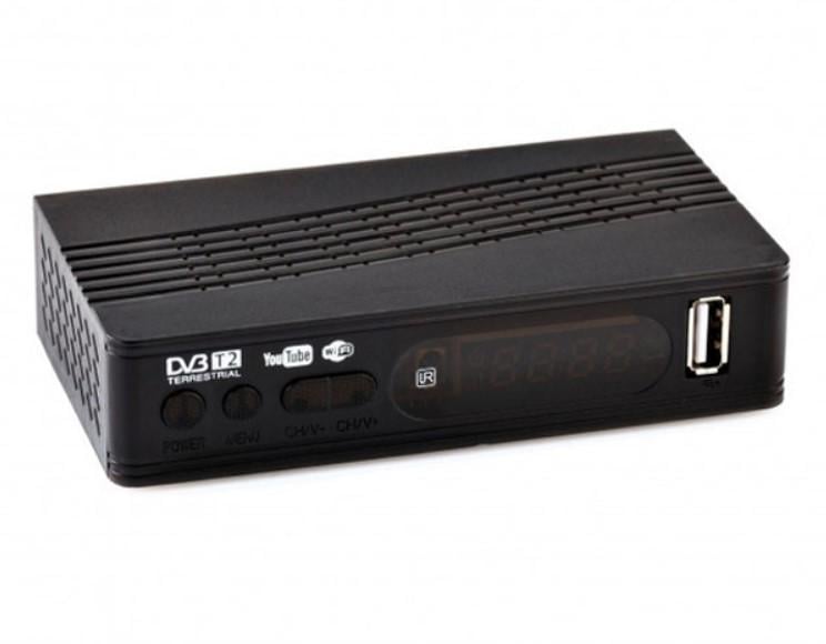 Приставка для телевізора T2-1 тюнер з функціями Wi-Fi/USB/YouTube/IPTV Чорний (2390000006)