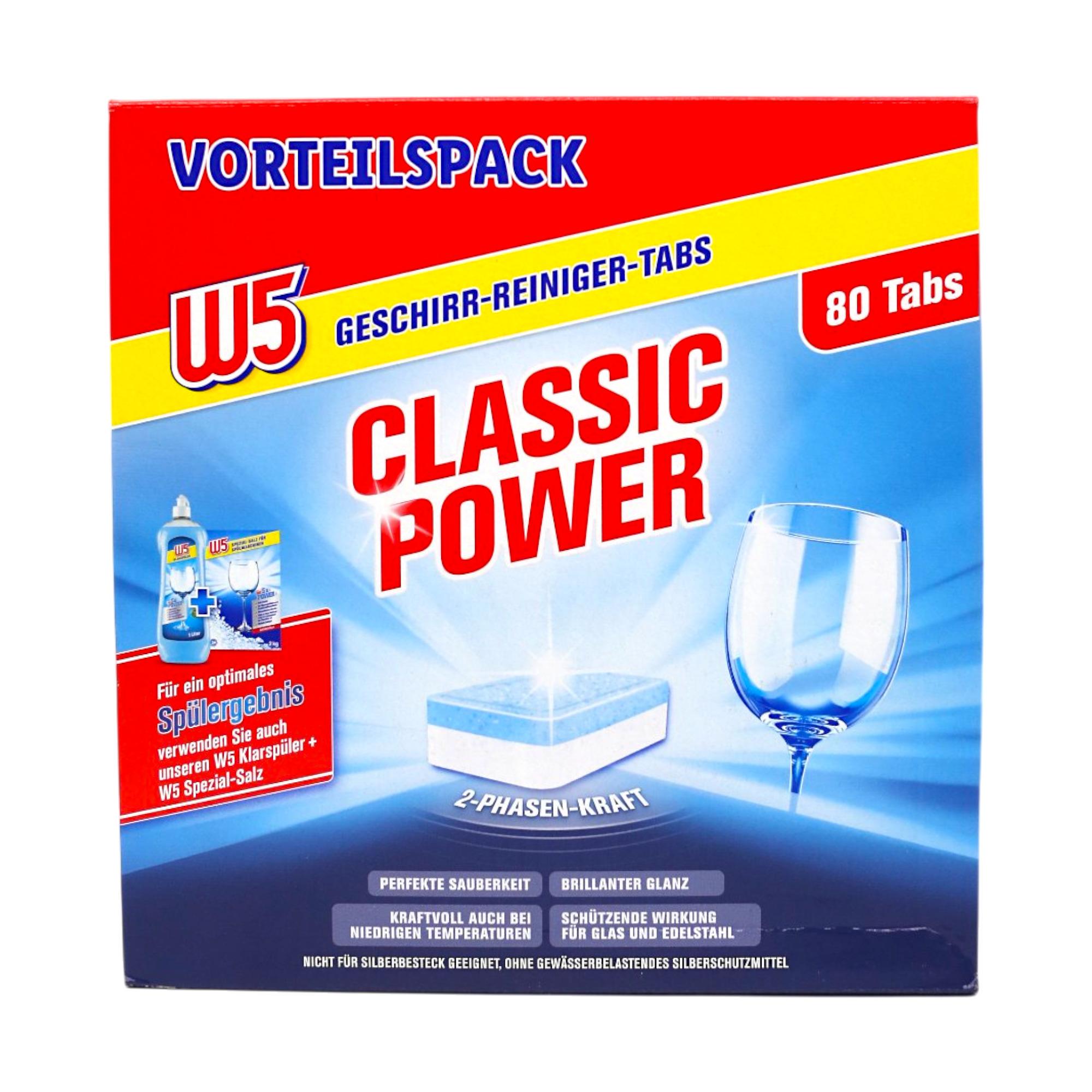 Таблетки для посудомоечной машины W5 Classic Power 80 шт. (НФ-00008809)