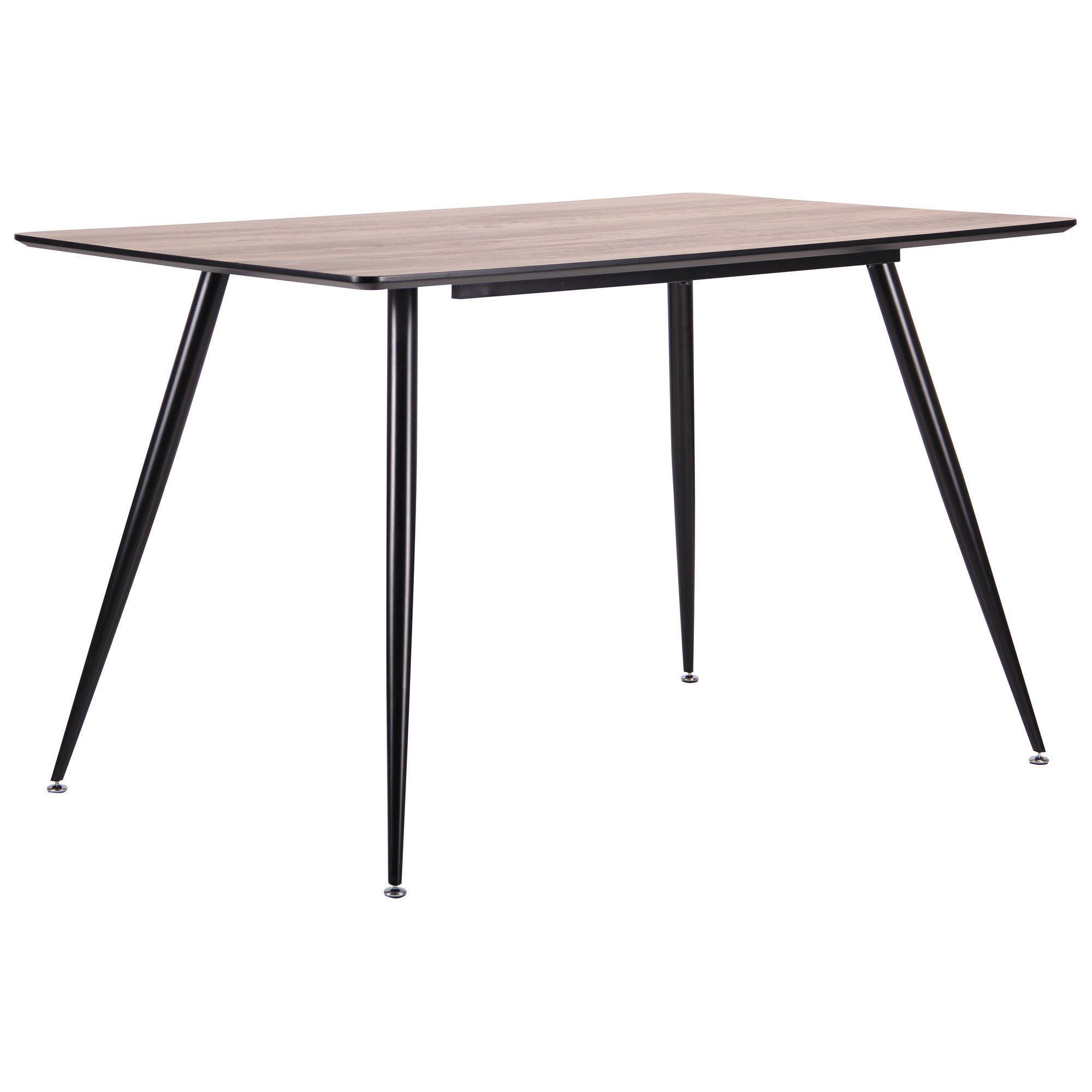 Обідній стіл AMF Bronx 750х1200х800 Чорний/Дуб шервуд