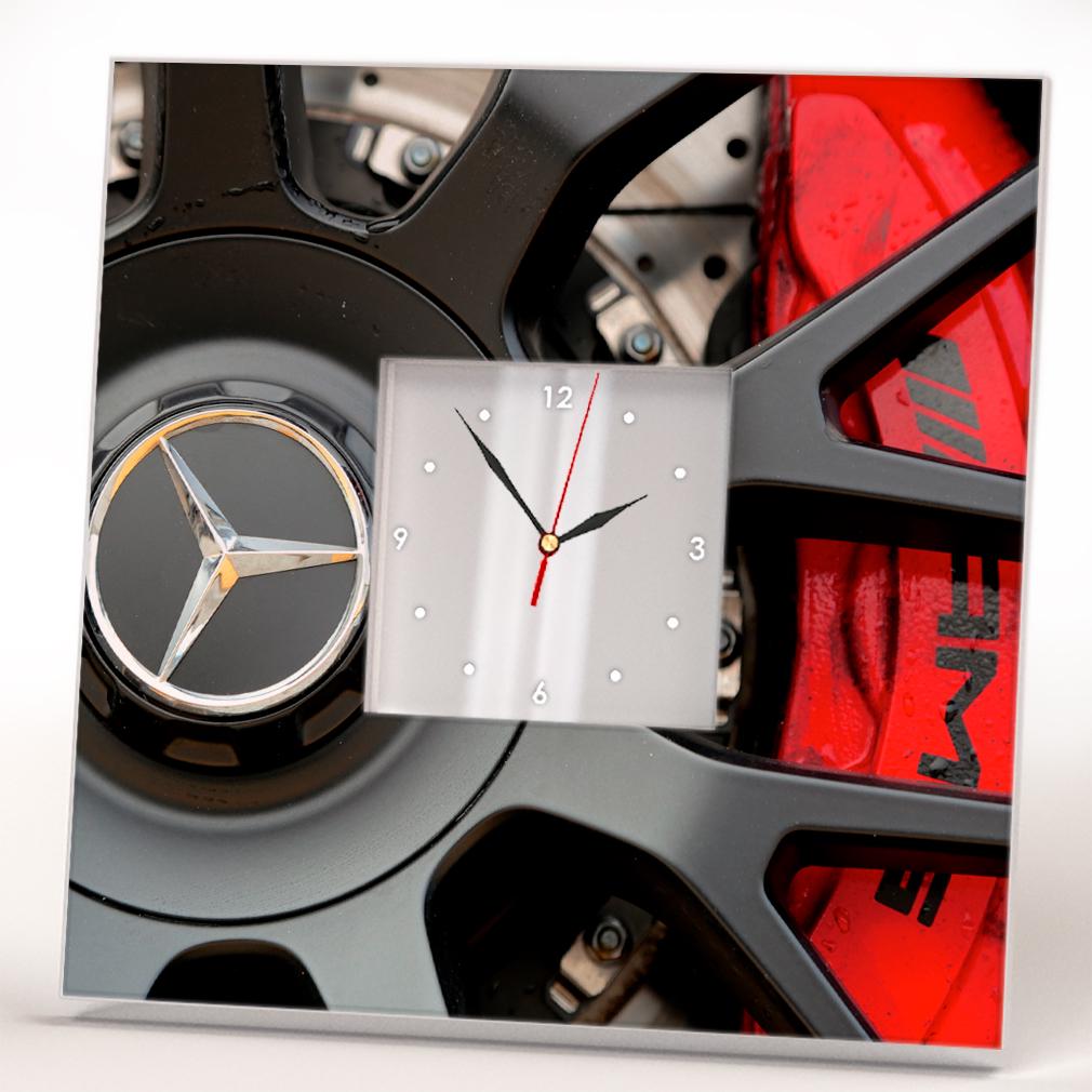 Часы с фото Mercedes AMG 260x260 мм (C03875)