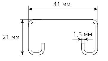 Профіль монтажний Kripter 41x21x1,5 мм (17390000) - фото 2 Профіль монтажний Kripter 41x21x1,5 мм (17390000) - фото 2